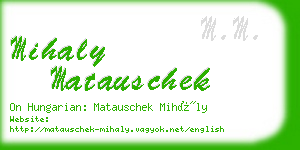 mihaly matauschek business card